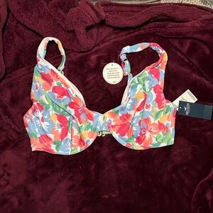 Hollister Curvy Floral Swim Top
